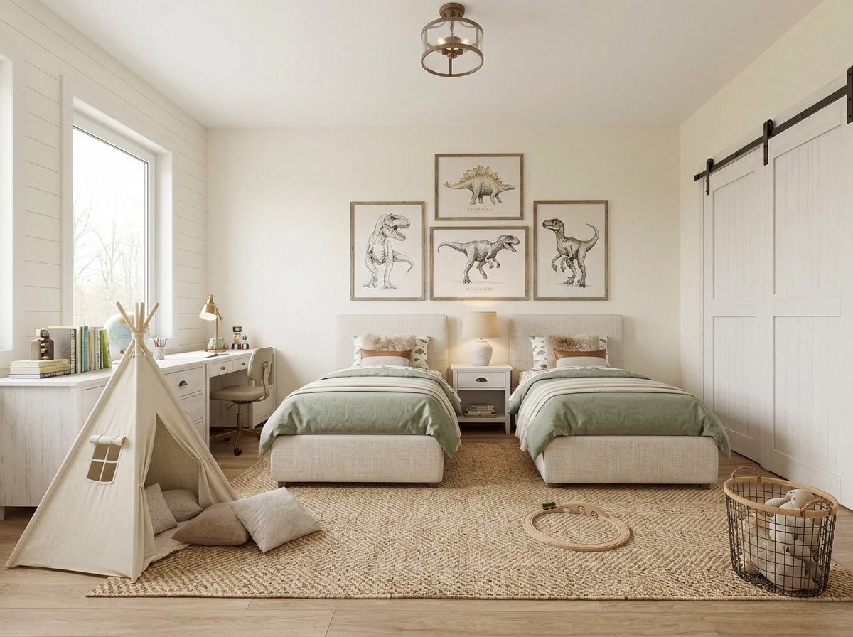 Modern Farmhouse Kids Room design — interior photo by GenRoom AI