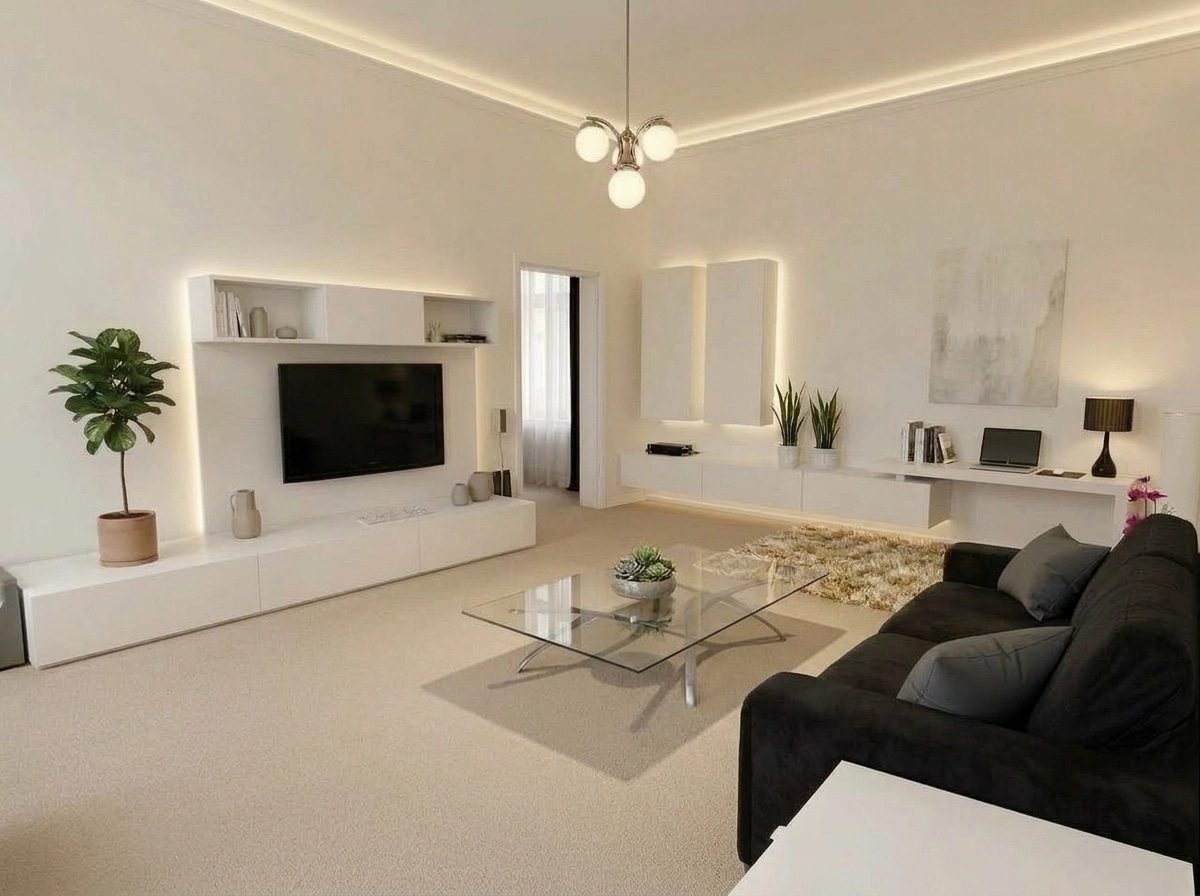 Interior design in Minimalism style — Living Room by GenRoom AI