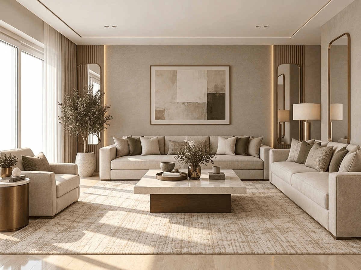 Contemporary Living Room design — interior photo by GenRoom AI