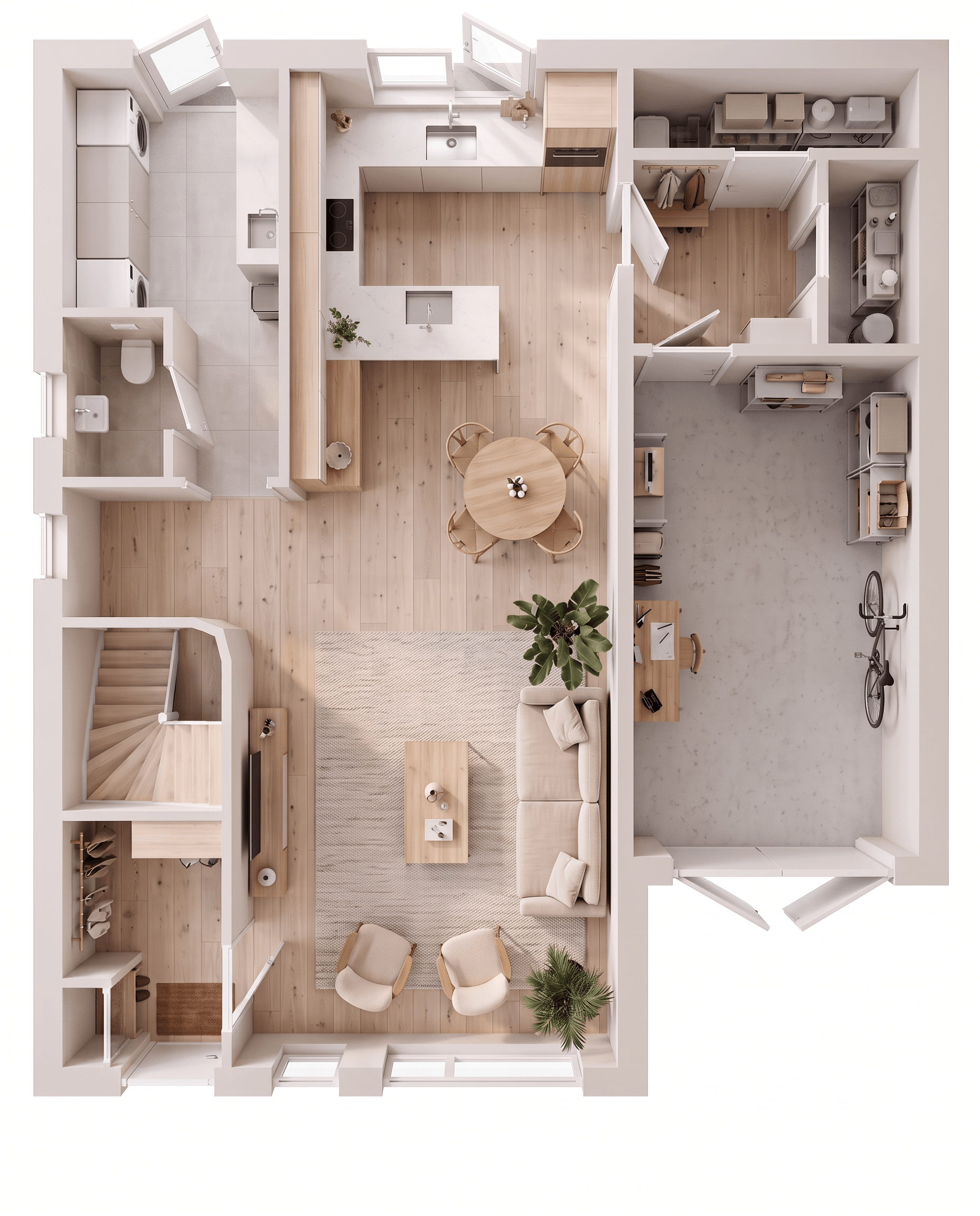 Interior design in Scandinavian style — Living Room by GenRoom AI