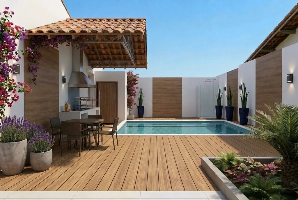 Landscape design in Eco Natural Garden style — Yard by GenRoom AI