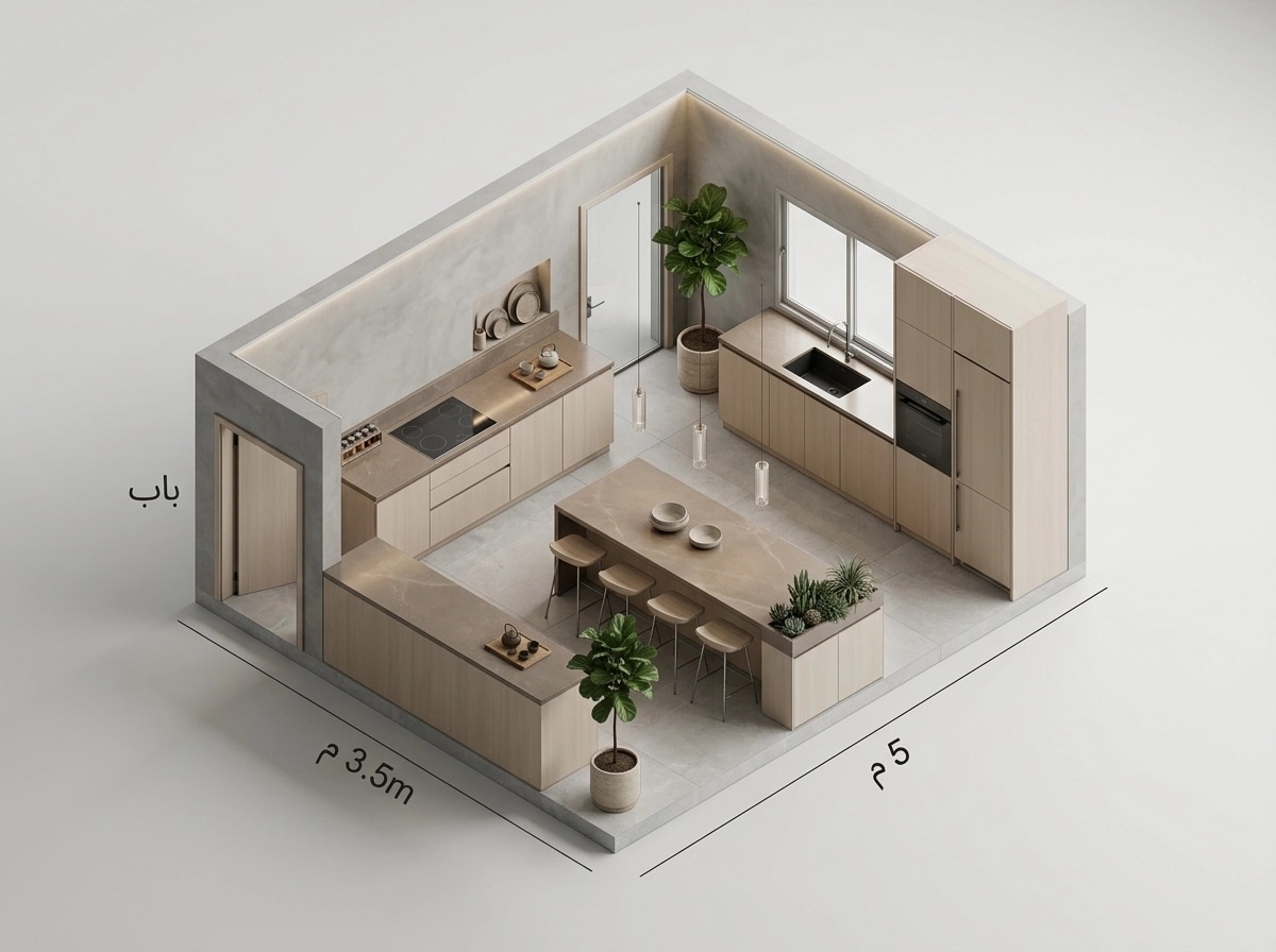 Minimalism Kitchen design — interior photo by GenRoom AI