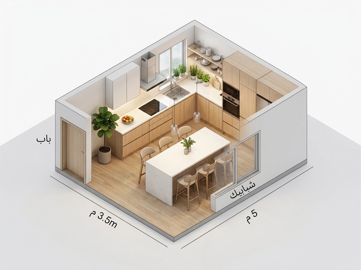 Kitchen interior in Scandinavian style — photo by GenRoom AI