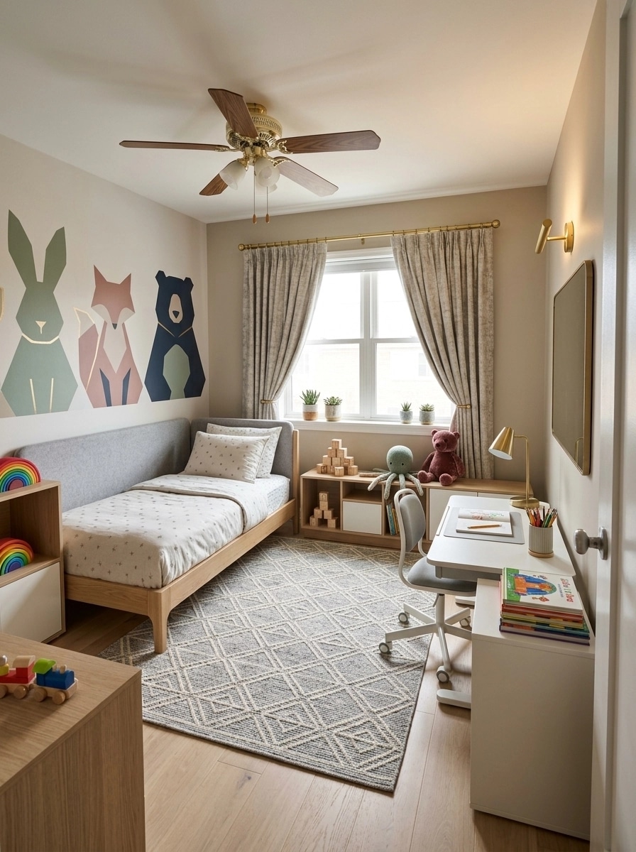 Contemporary Quarto Infantil design — interior photo by GenRoom AI