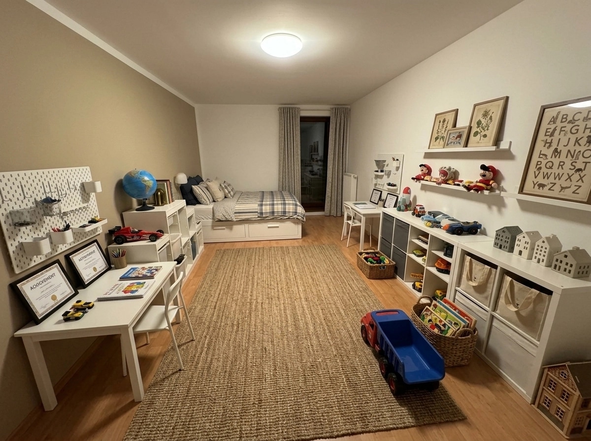 Modern Farmhouse Kids Room design — interior photo by GenRoom AI