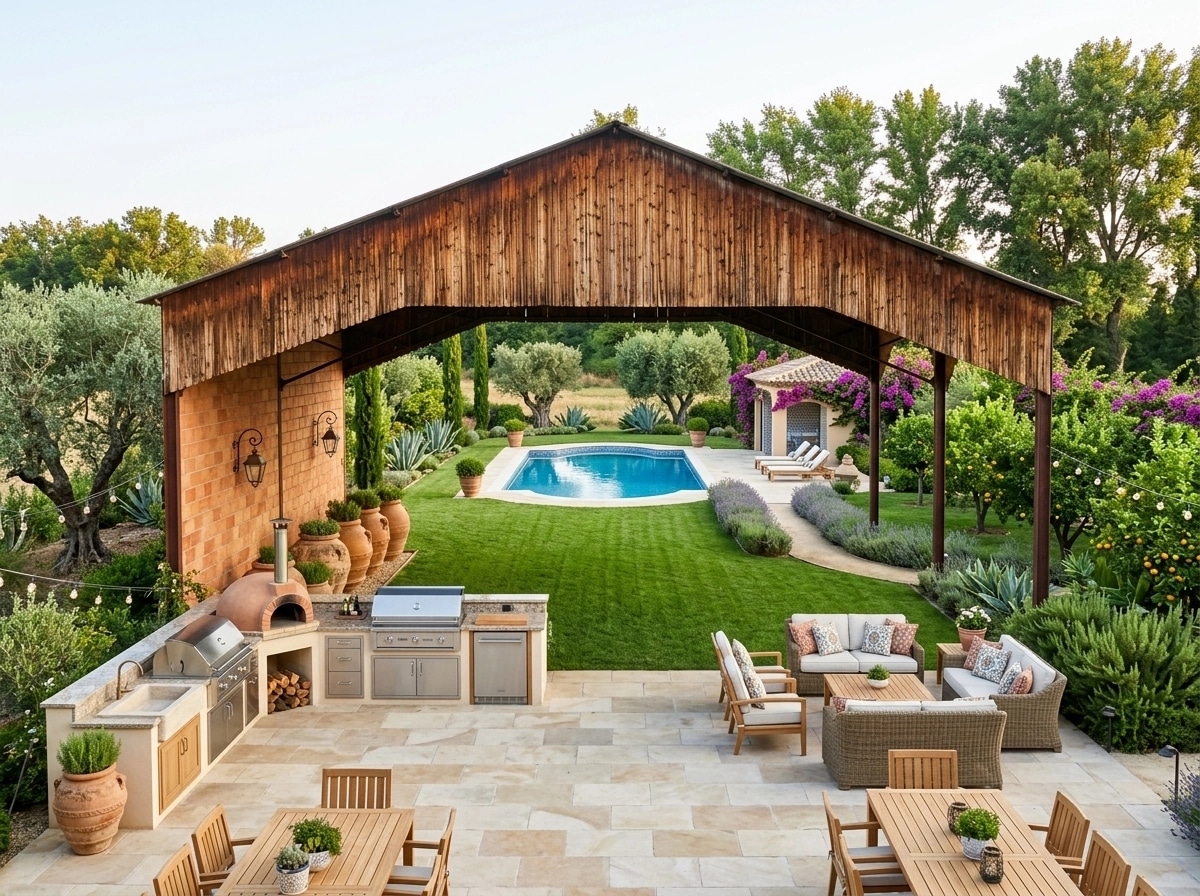 Landscape design in Mediterranean Yard style — Yard by GenRoom AI