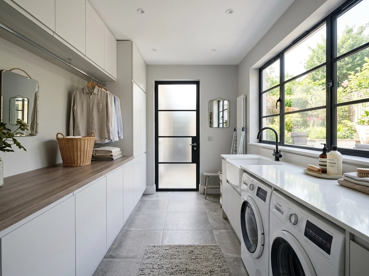 Interior design in Contemporary style — laundry by GenRoom AI