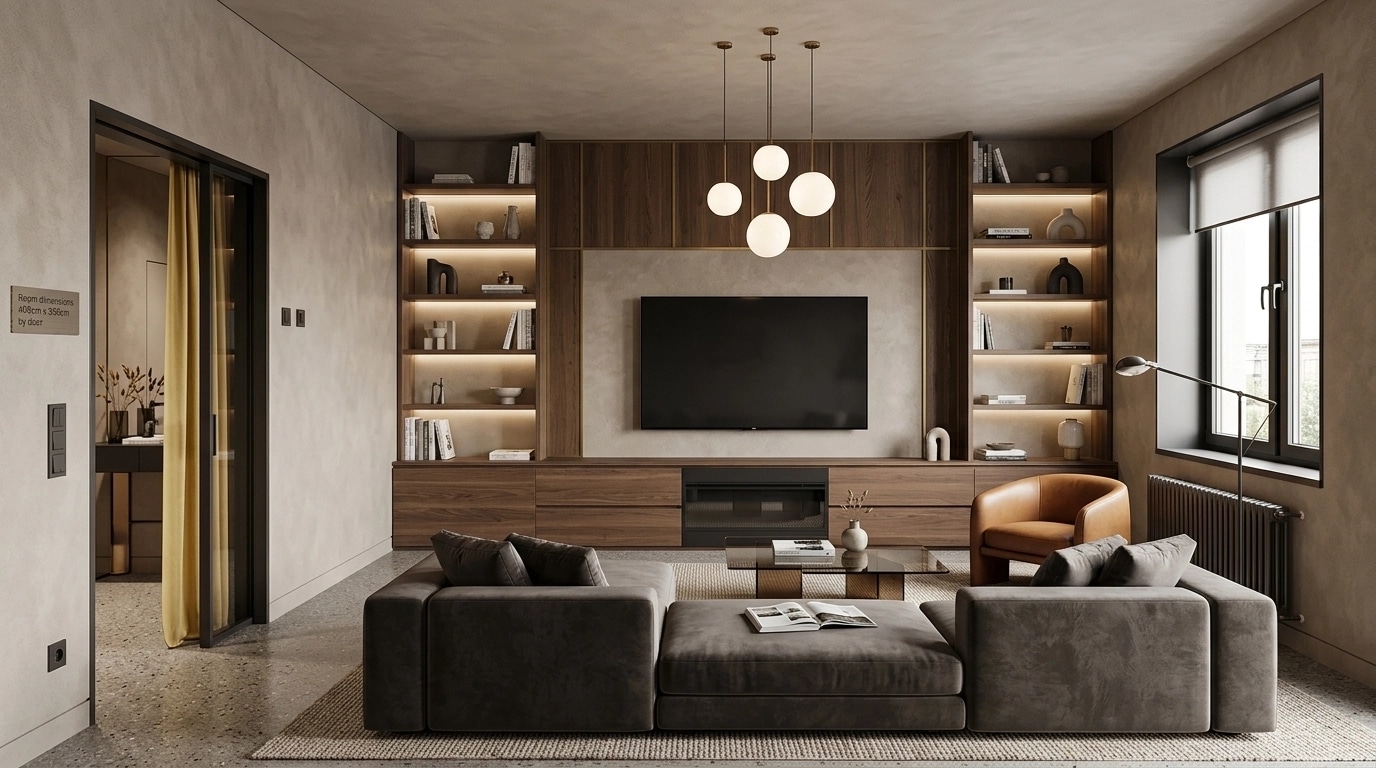 Interior design in Contemporary style — Living Room by GenRoom AI