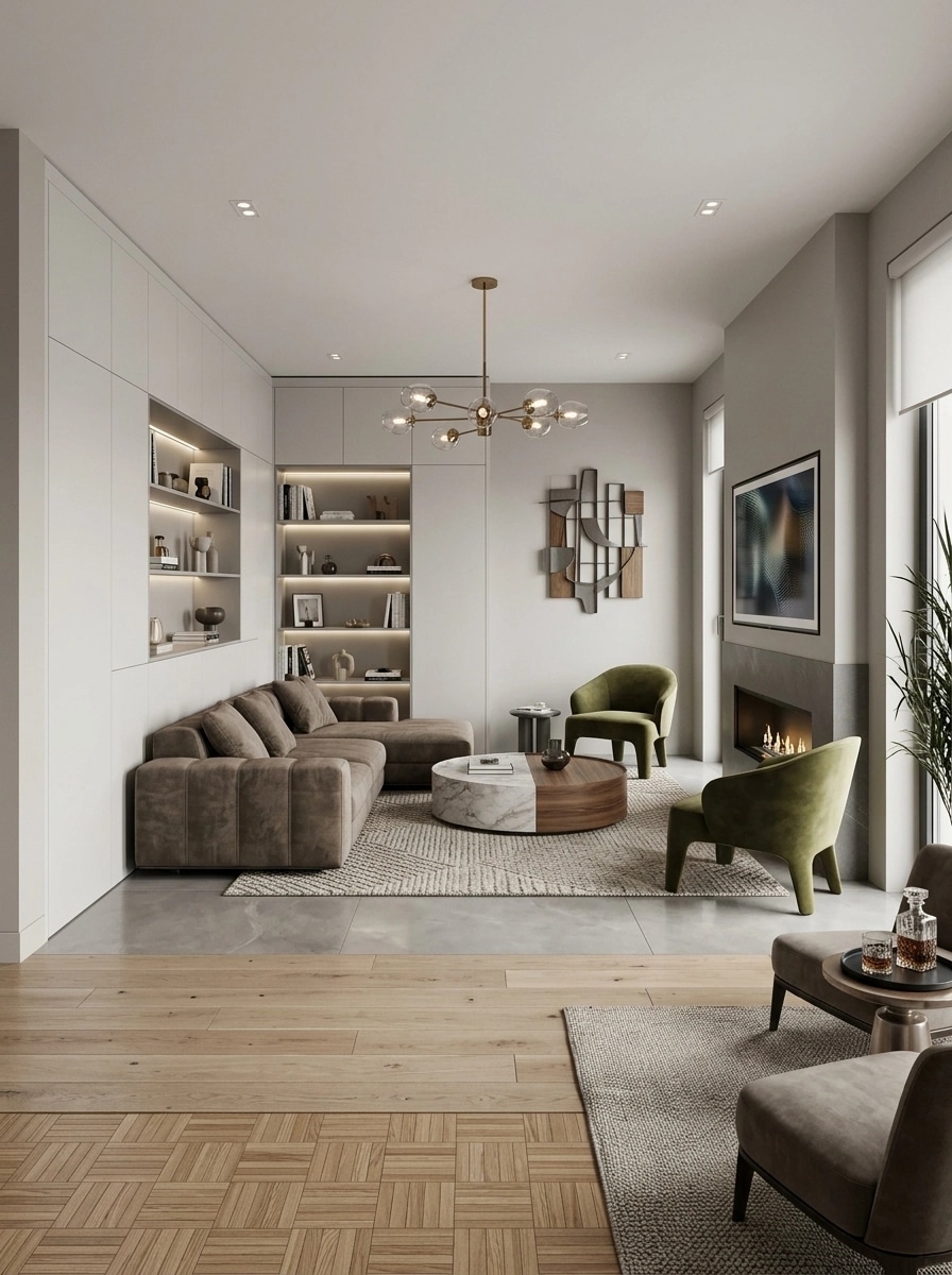 Interior design in Contemporary style — Living Room by GenRoom AI