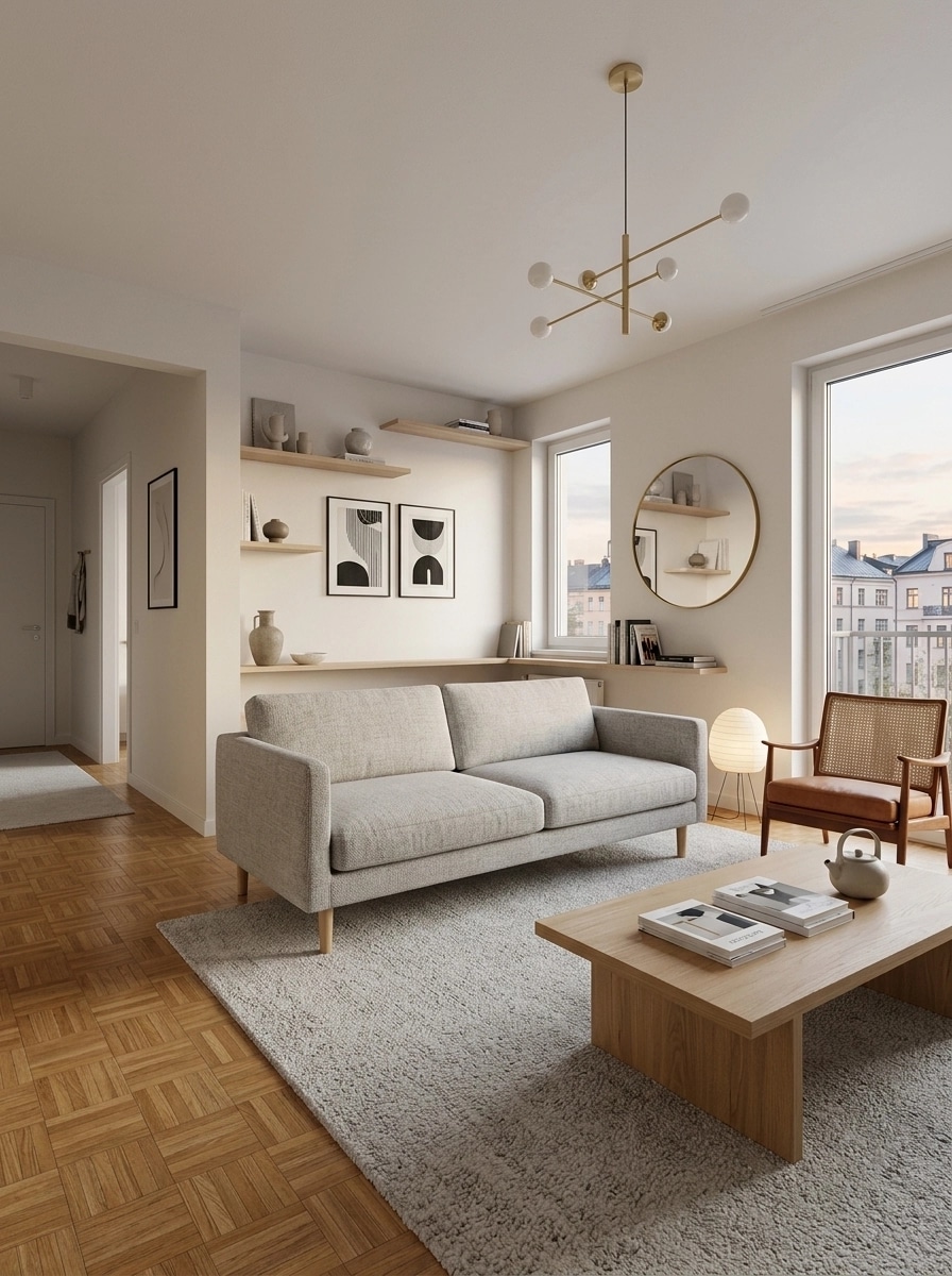 Scandinavian Living Room design — interior photo by GenRoom AI