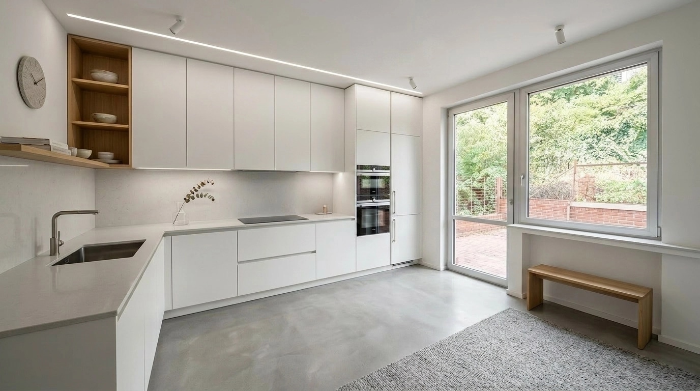 Minimalism Kitchen design — interior photo by GenRoom AI