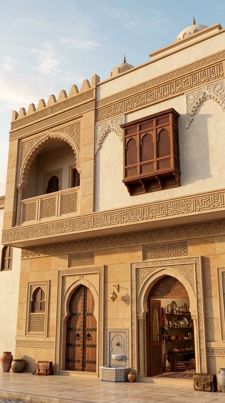Arabian Facade Facade design — facade photo by GenRoom AI