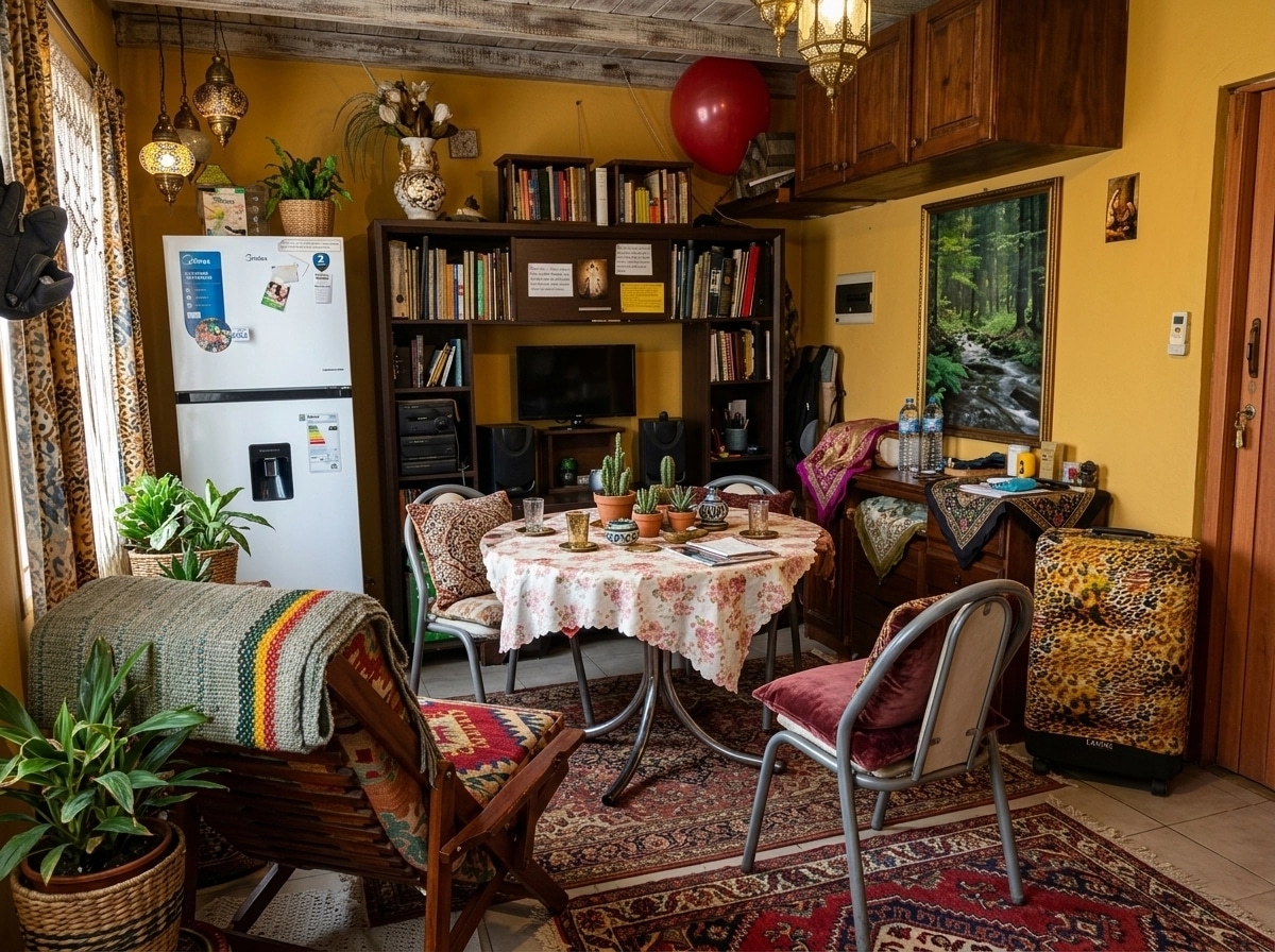 Interior design in Bohemian style — Living Room by GenRoom AI