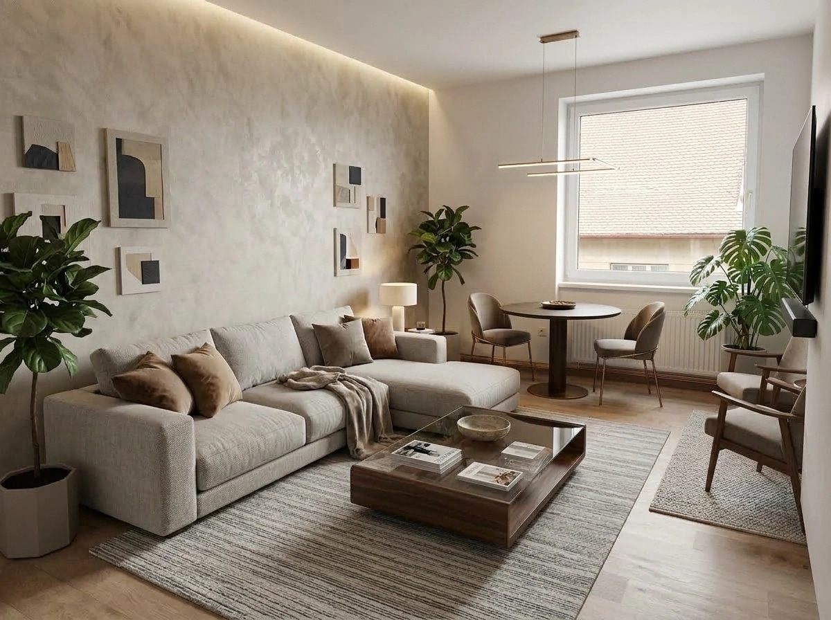 Interior design in Contemporary style — Living Room by GenRoom AI
