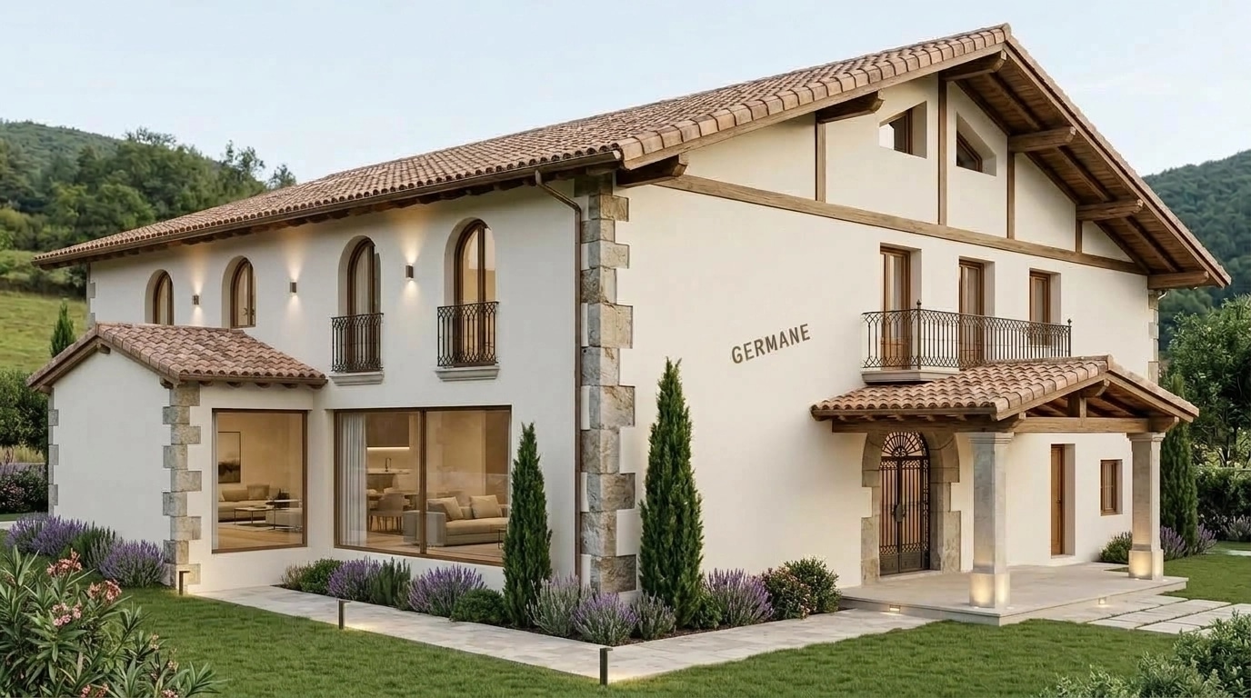 Mediterranean Facade หน้าอาคาร design — facade photo by GenRoom AI