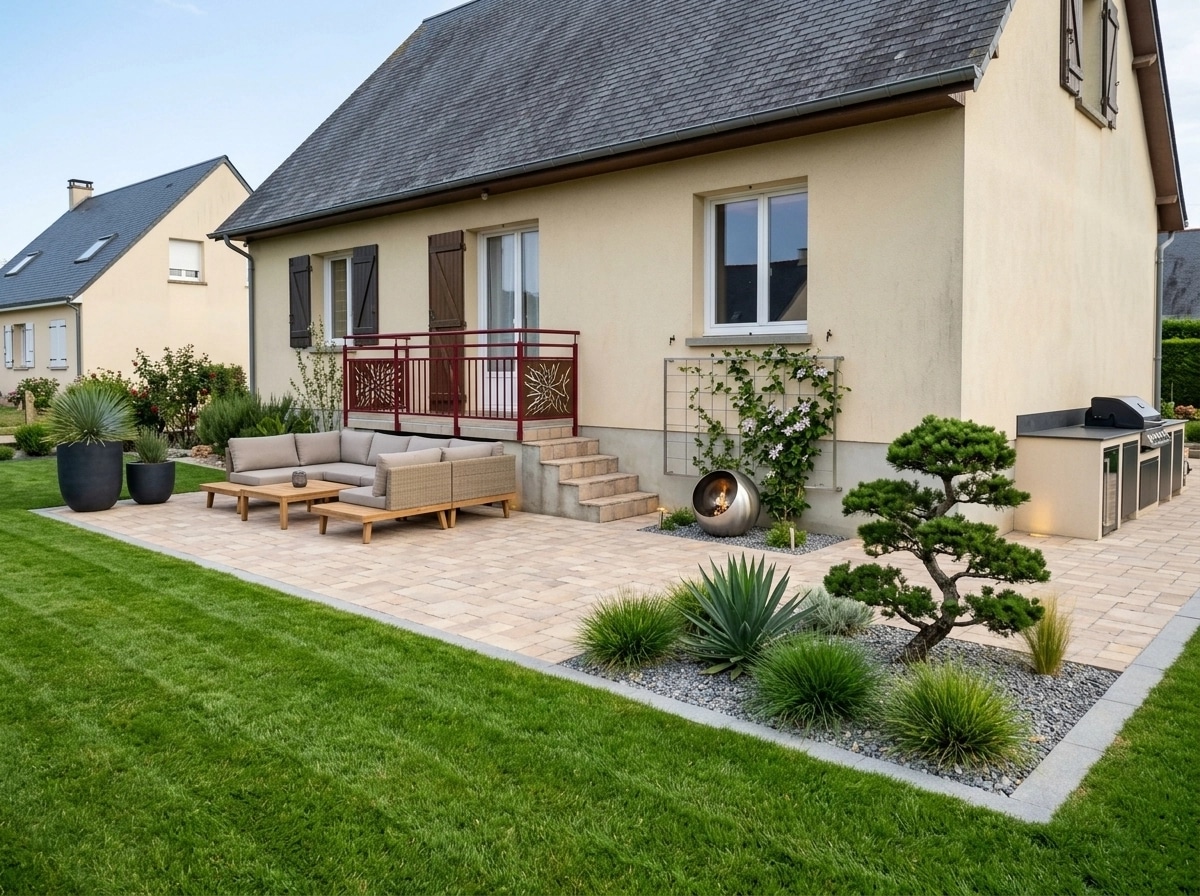 Landscape design in Minimalist Yard style — Yard by GenRoom AI