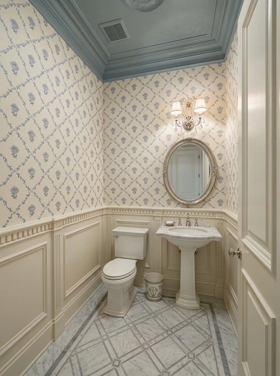 Bathroom interior in Neoclassic style — photo by GenRoom AI
