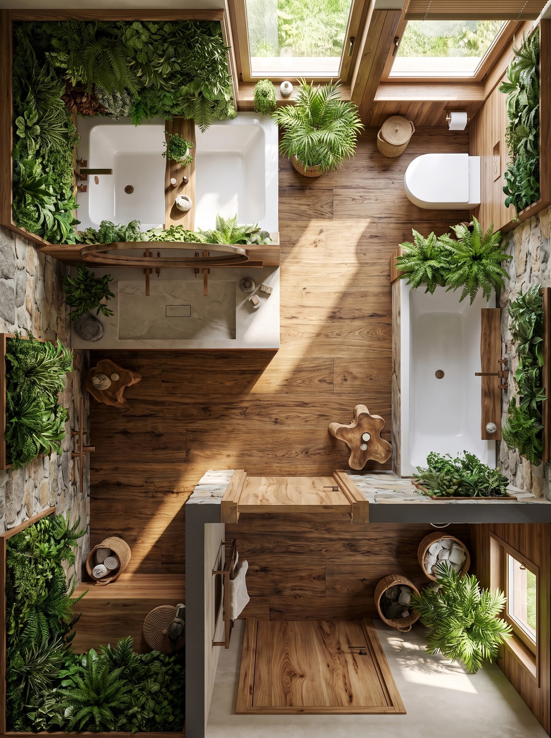 Interior design in Biophilic style — Living Room by GenRoom AI