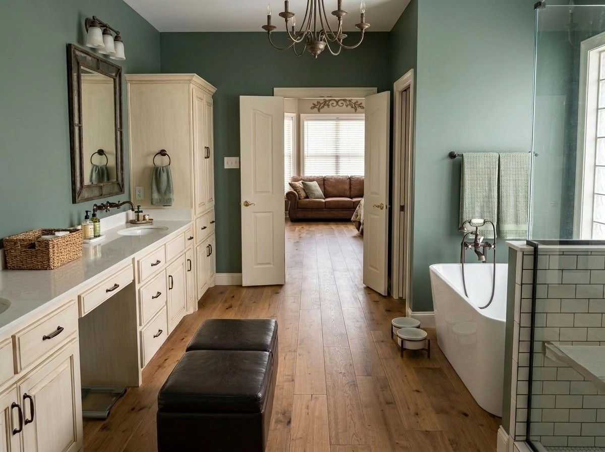 Modern Farmhouse Bathroom design — interior photo by GenRoom AI