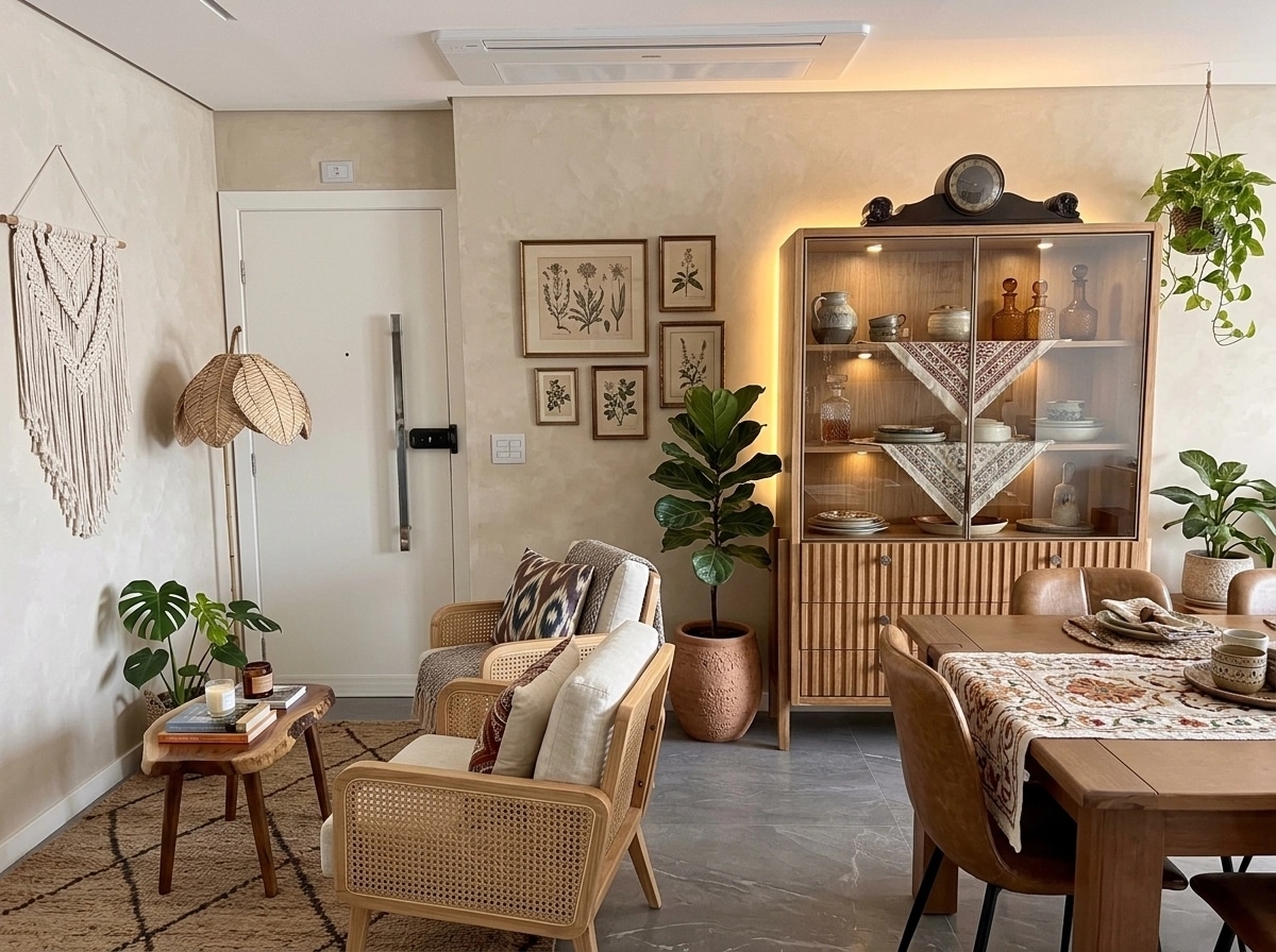 Interior design in Bohemian style — Living Room by GenRoom AI