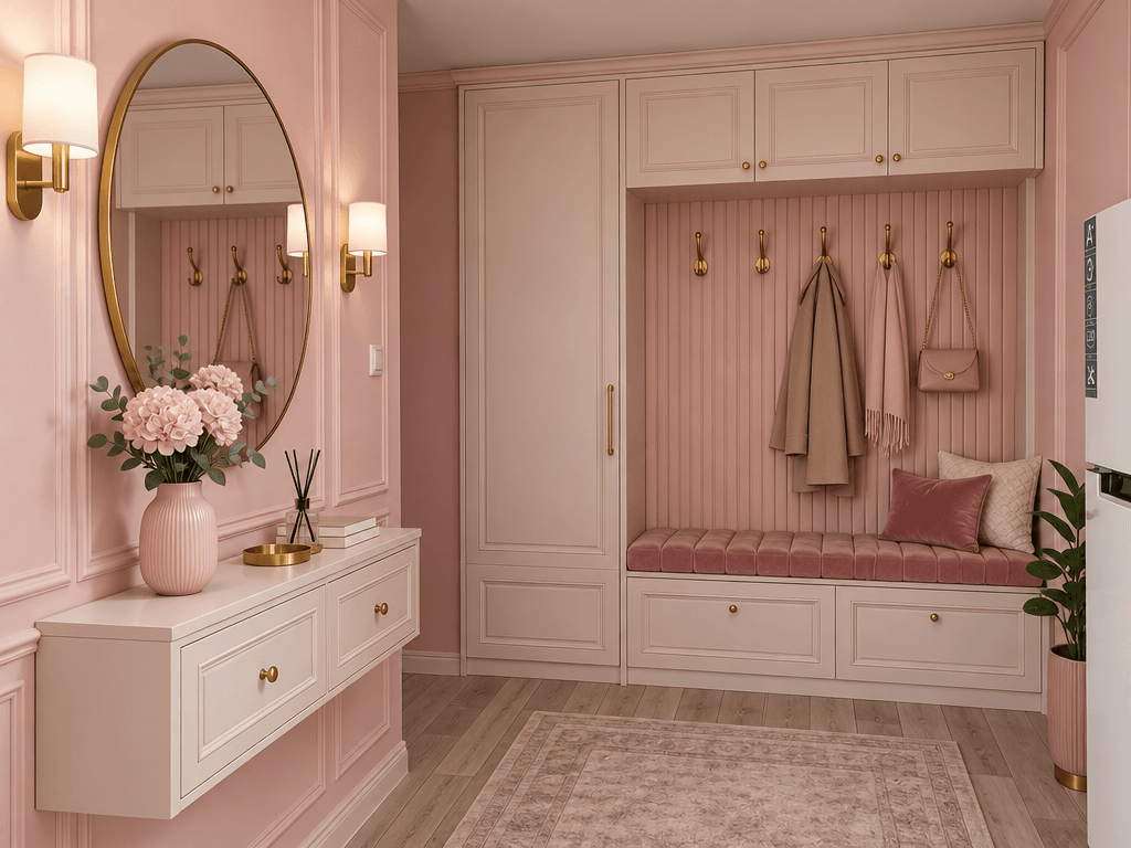 Hallway interior in Neoclassic style — photo by GenRoom AI