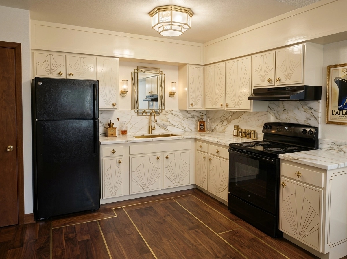 Art Deco Kitchen design — interior photo by GenRoom AI