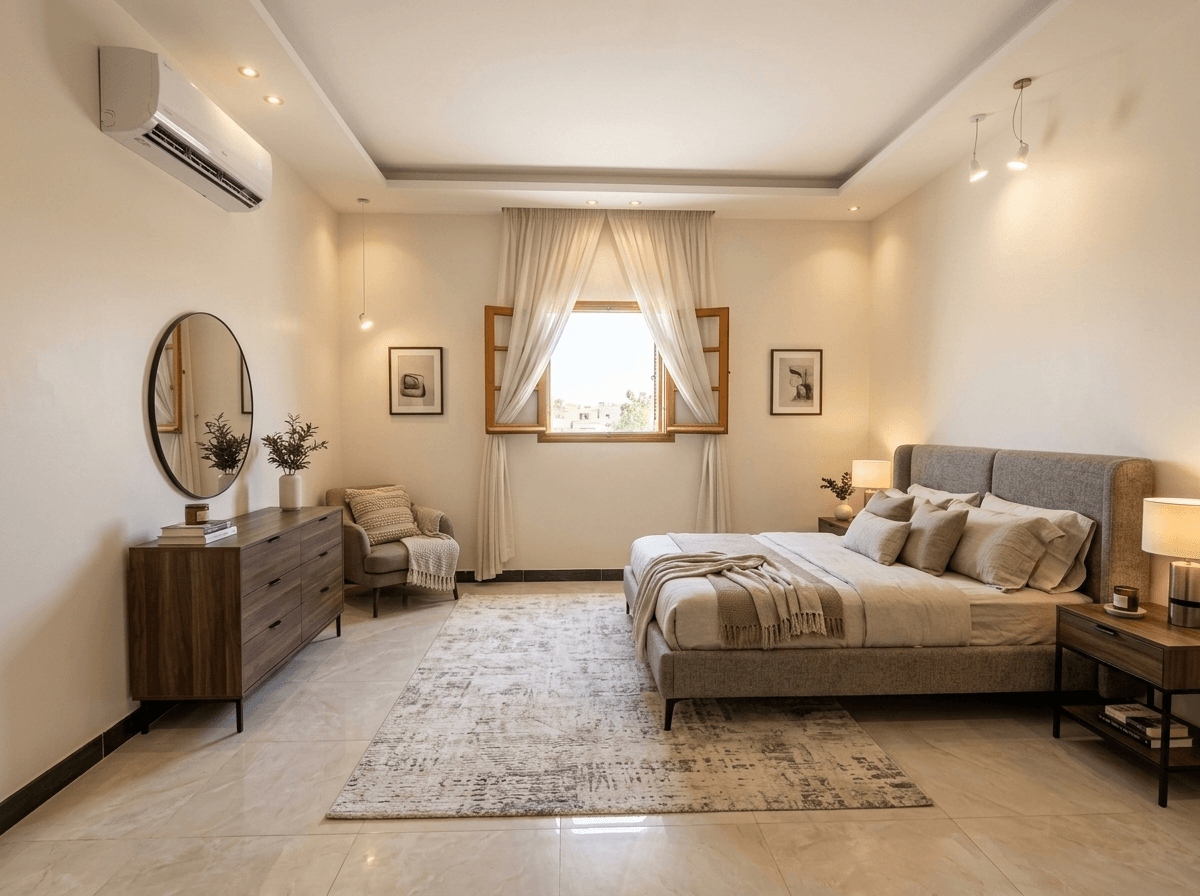 Contemporary Bedroom design — interior photo by GenRoom AI