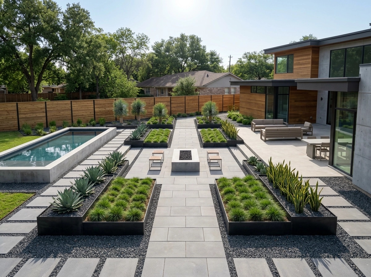 Landscape design in Minimalist Yard style — Yard by GenRoom AI