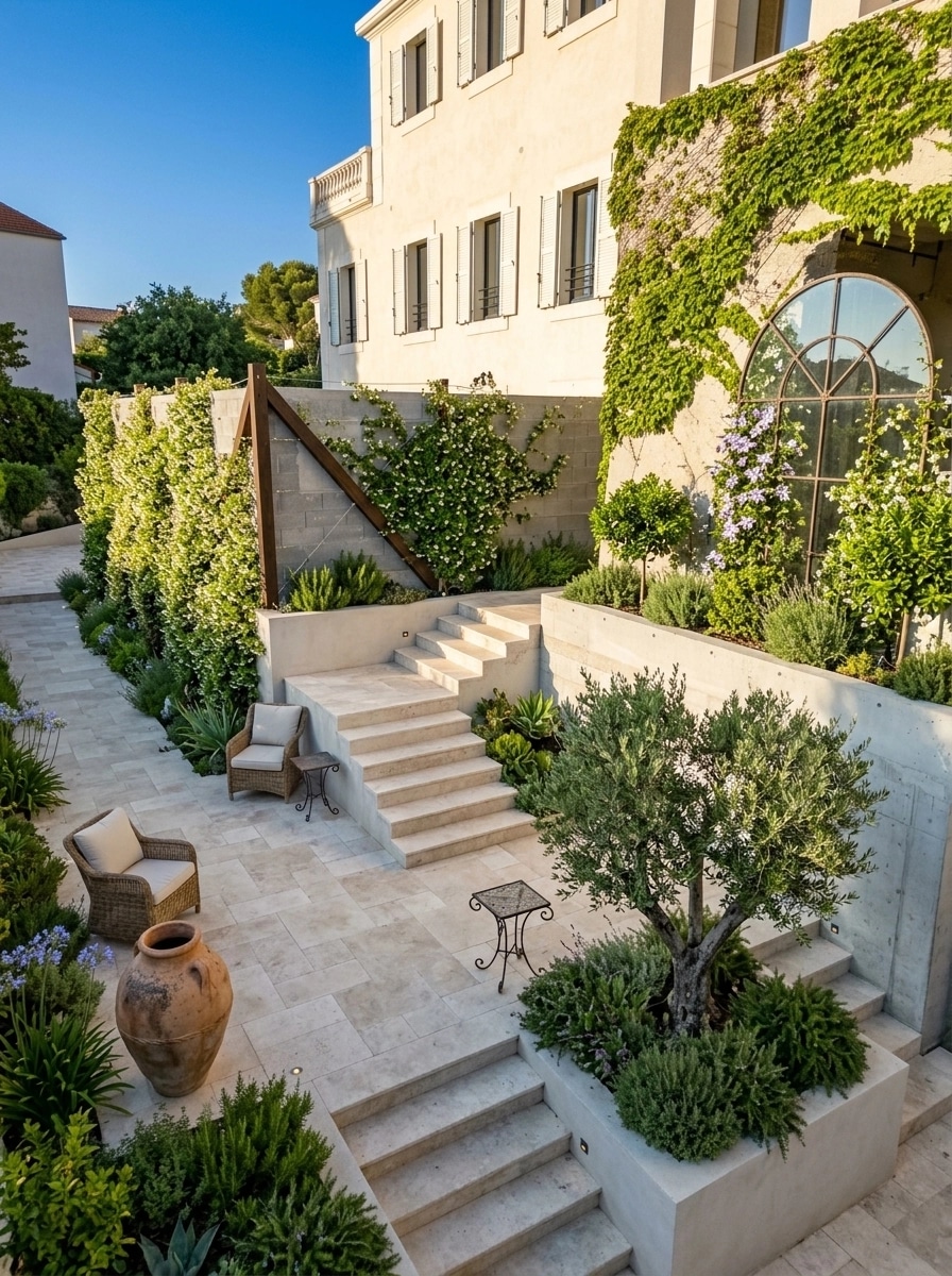 Landscape design in Mediterranean Yard style — Yard by GenRoom AI
