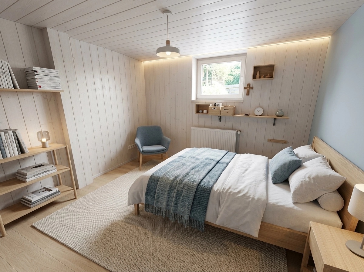 Interior design in Scandinavian style — Bedroom by GenRoom AI