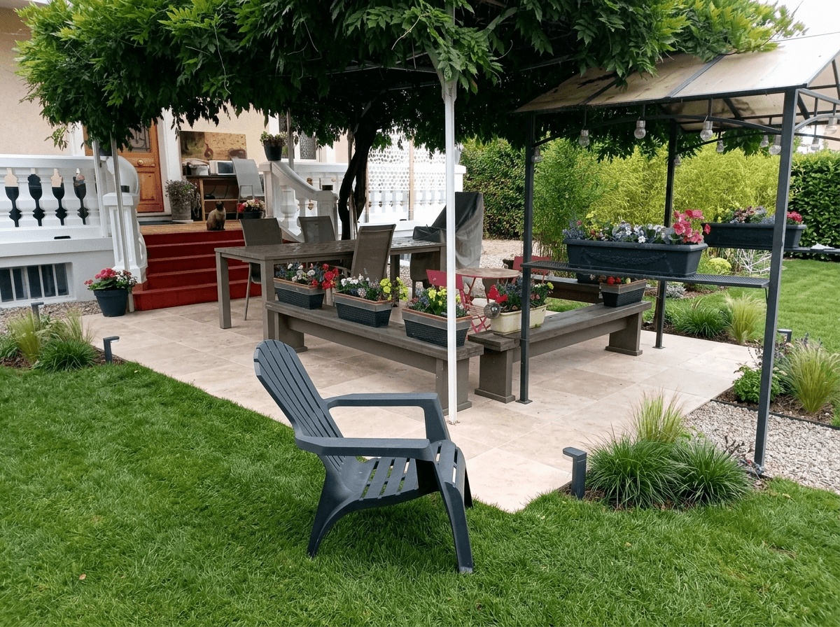 Design paysager en style Contemporary Yard — Jardin par GenRoom AI