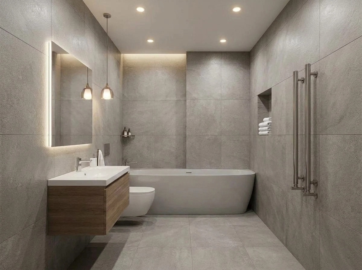 Bathroom interior in no_style style — photo by GenRoom AI