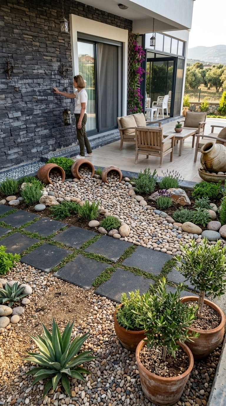 Landscape design in Mediterranean Yard style — Yard by GenRoom AI
