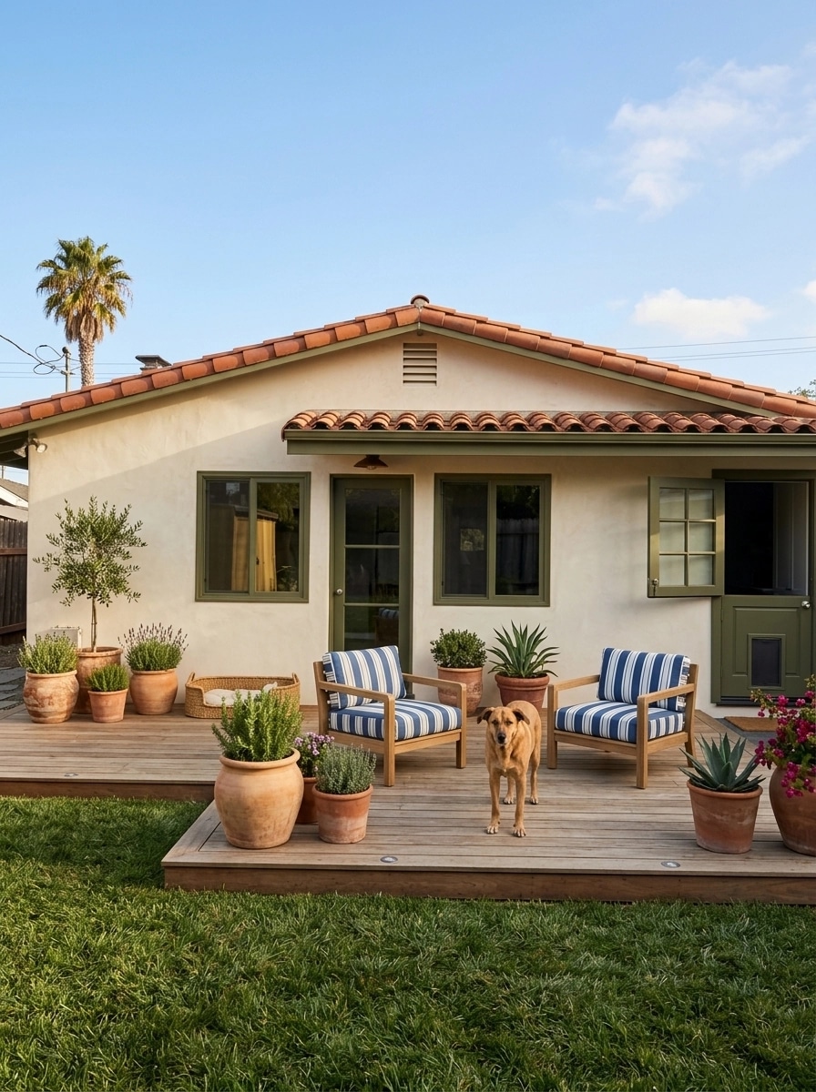 Landscape design in Mediterranean Yard style — Yard by GenRoom AI