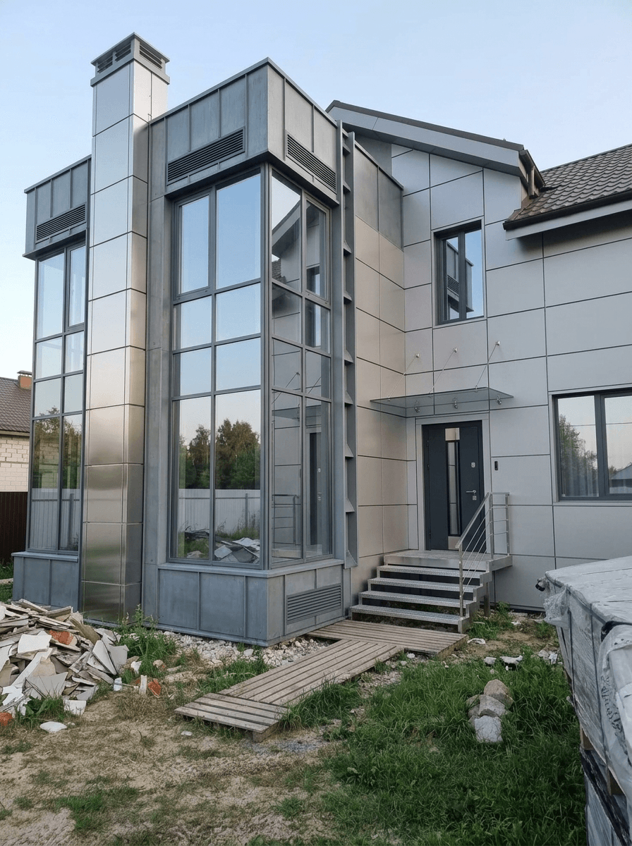 Facade design in Hi-Tech Facade style — Facade by GenRoom AI