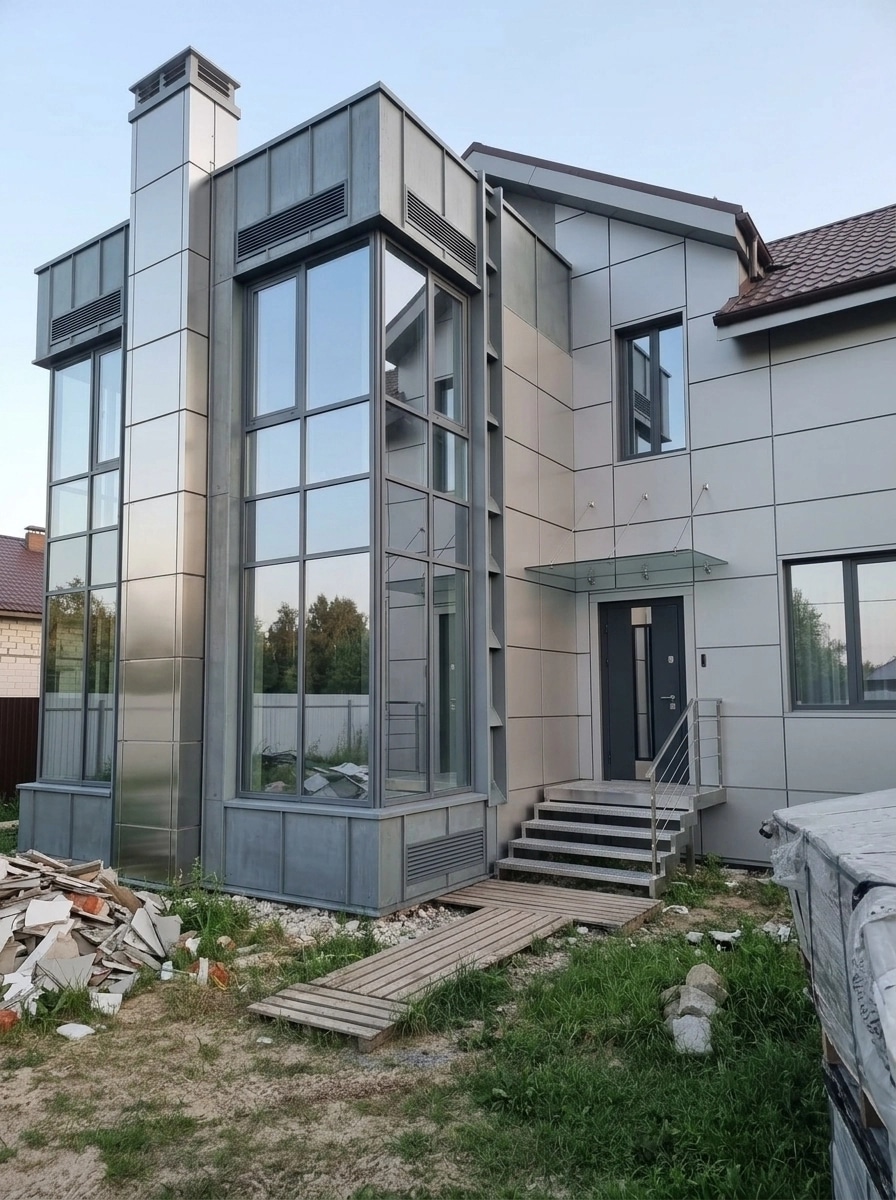 Facade design in Hi-Tech Facade style — Facade by GenRoom AI