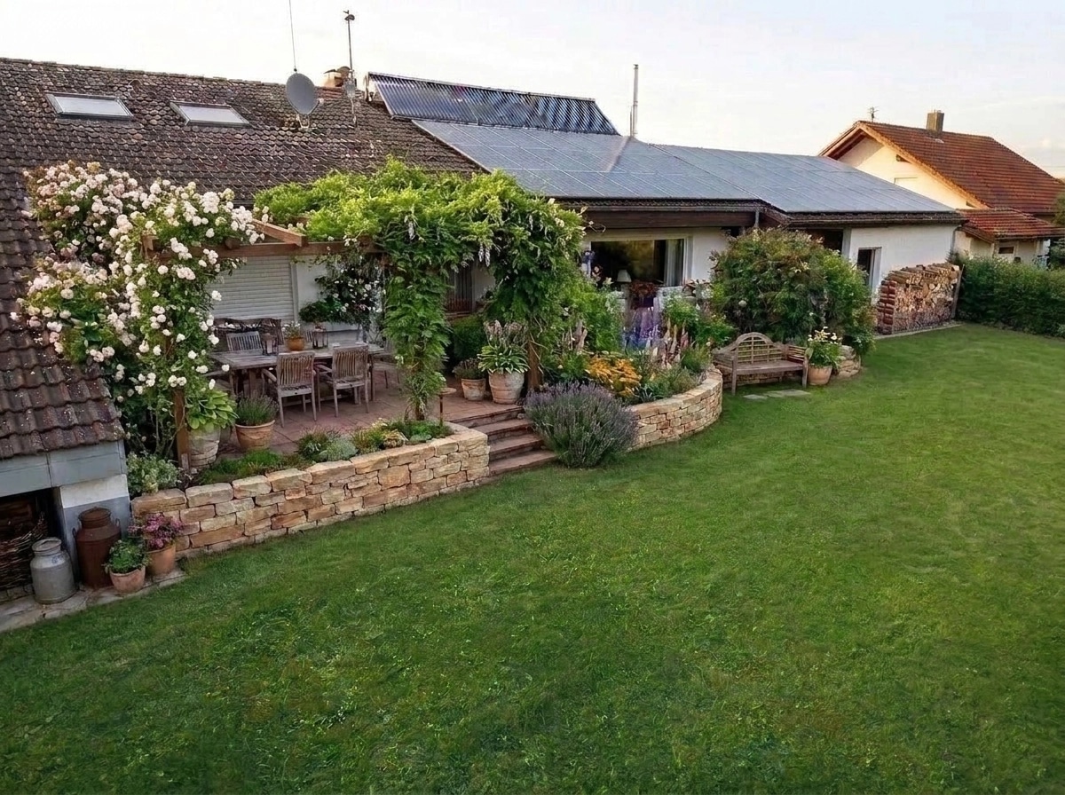 Country Rustic Garden Yard design — yard photo by GenRoom AI