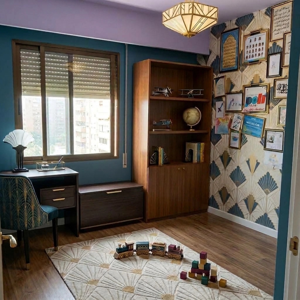 Art Deco Kids Room design — interior photo by GenRoom AI
