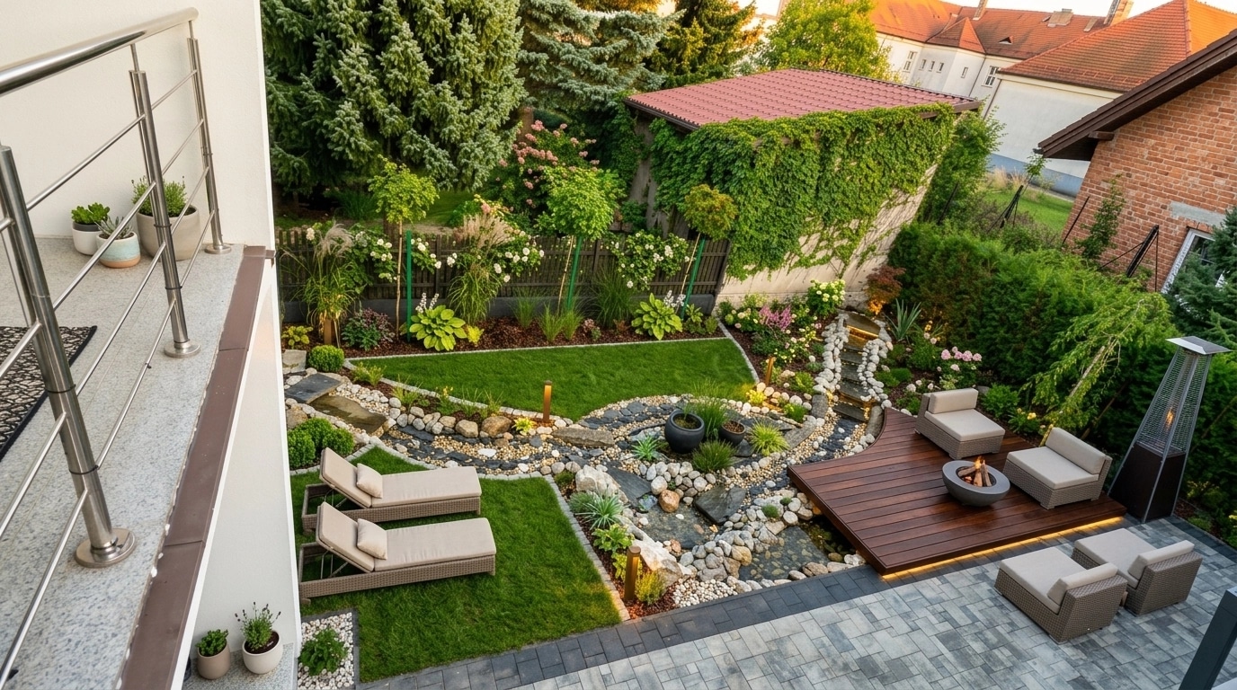 Landscape design in Contemporary Yard style — Yard by GenRoom AI