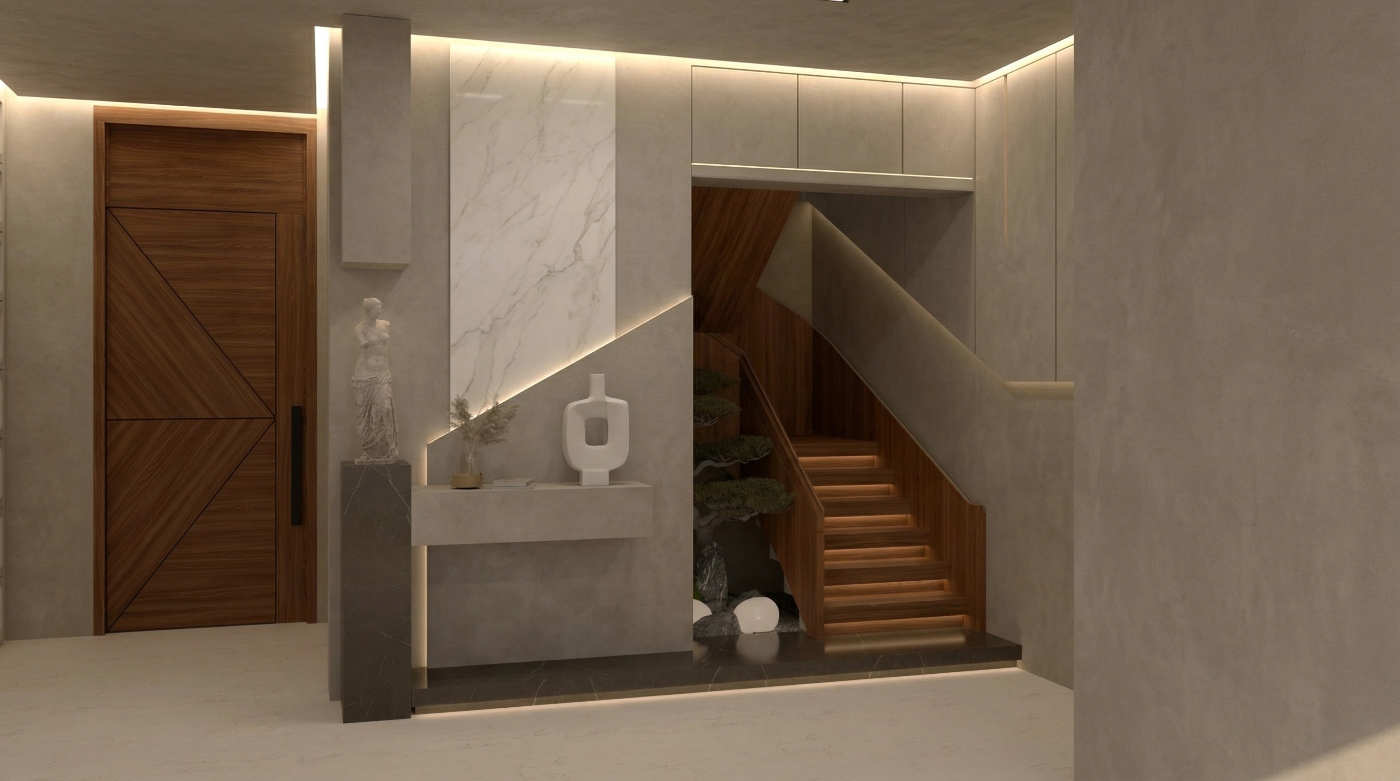 Minimalism Hallway design — interior photo by GenRoom AI