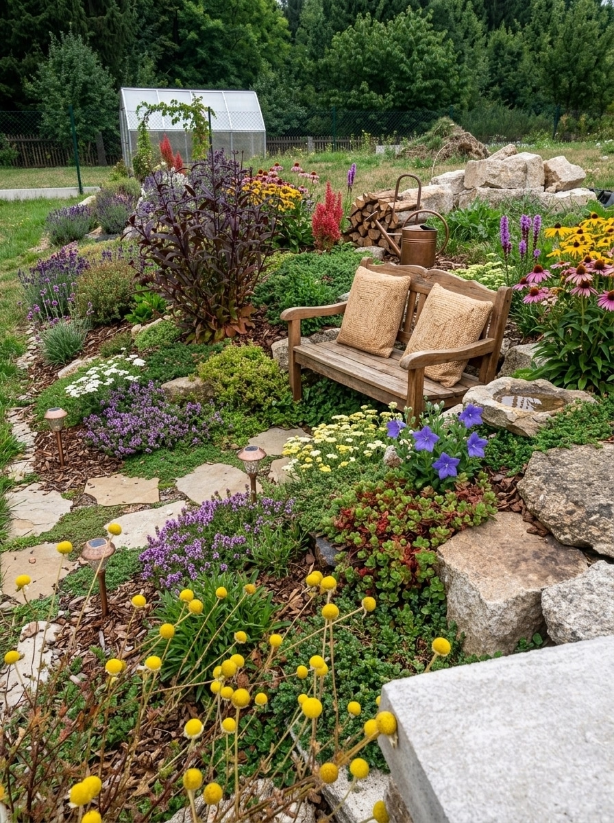 Landscape design in Eco Natural Garden style — Yard by GenRoom AI