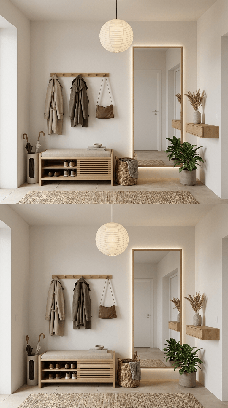 Design d'intérieur en style Japandi — Couloir par GenRoom AI