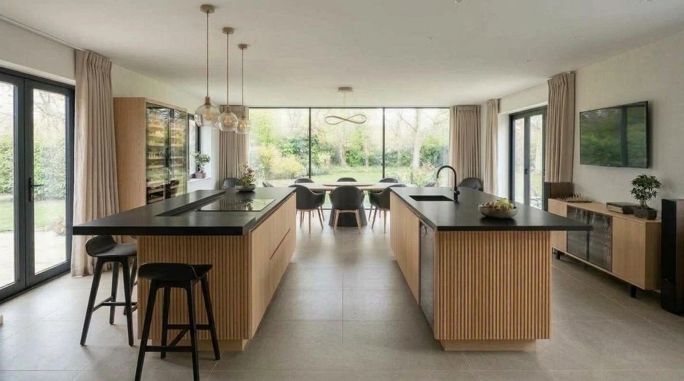 Kitchen interior in Japandi style — photo by GenRoom AI