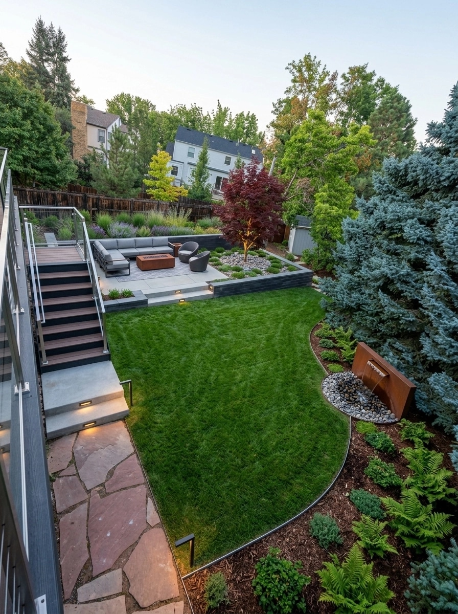 Landscape design in Contemporary Yard style — Yard by GenRoom AI