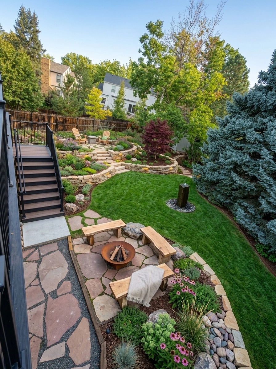 Landscape design in Eco Natural Garden style — Yard by GenRoom AI