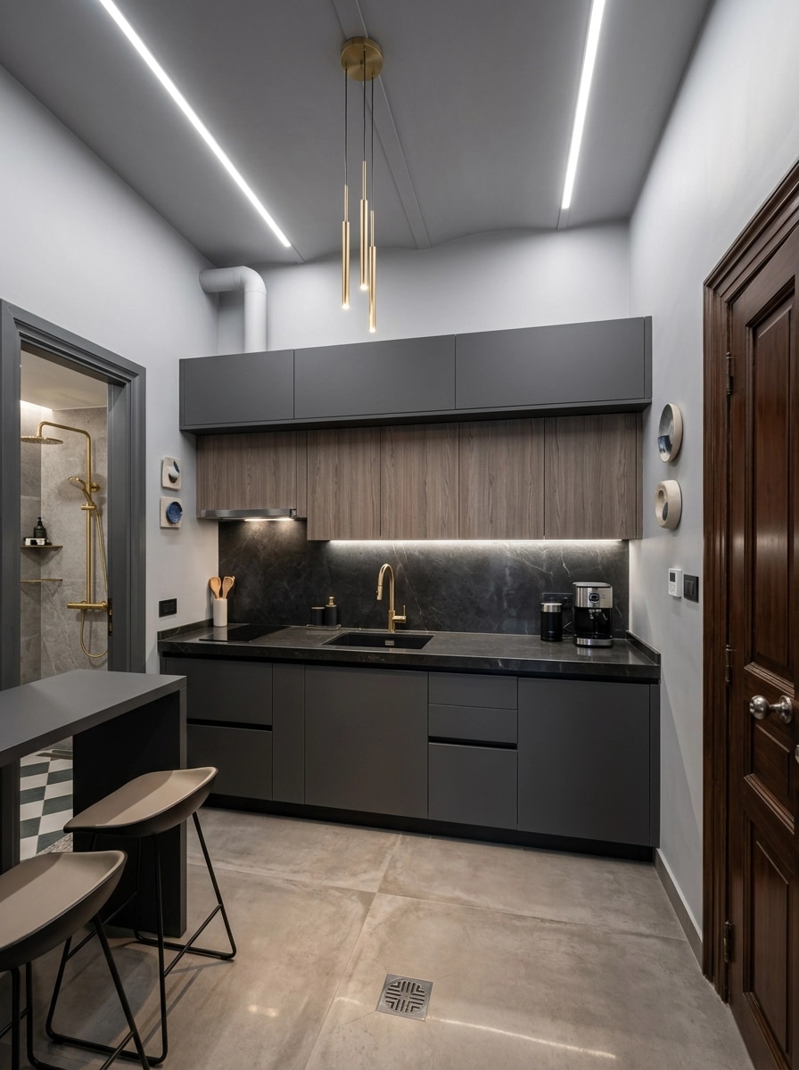 Kitchen interior in Contemporary style — photo by GenRoom AI