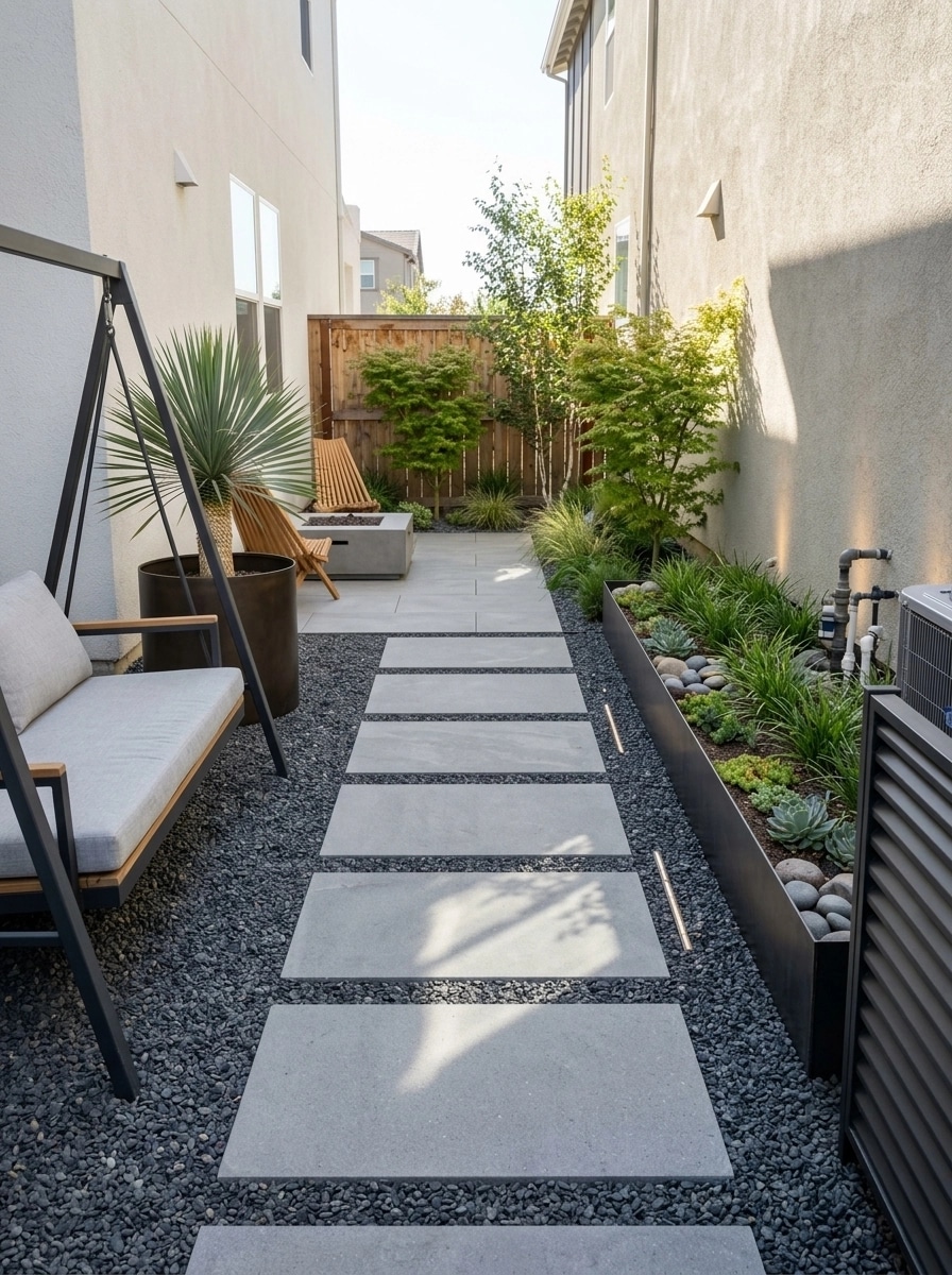 Landscape design in Minimalist Yard style — Yard by GenRoom AI