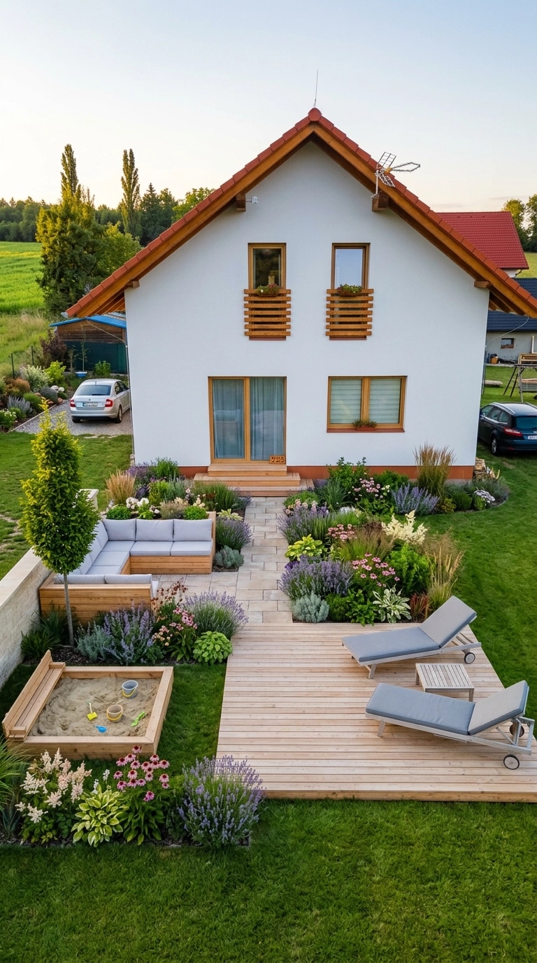 Landscape design in Scandinavian Garden style — Yard by GenRoom AI