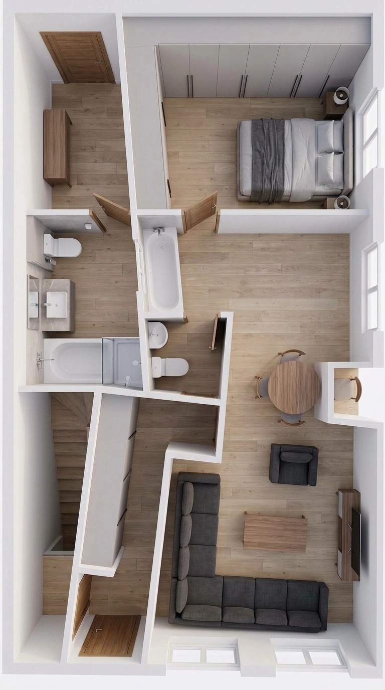 Interior design in Contemporary style — Living Room by GenRoom AI