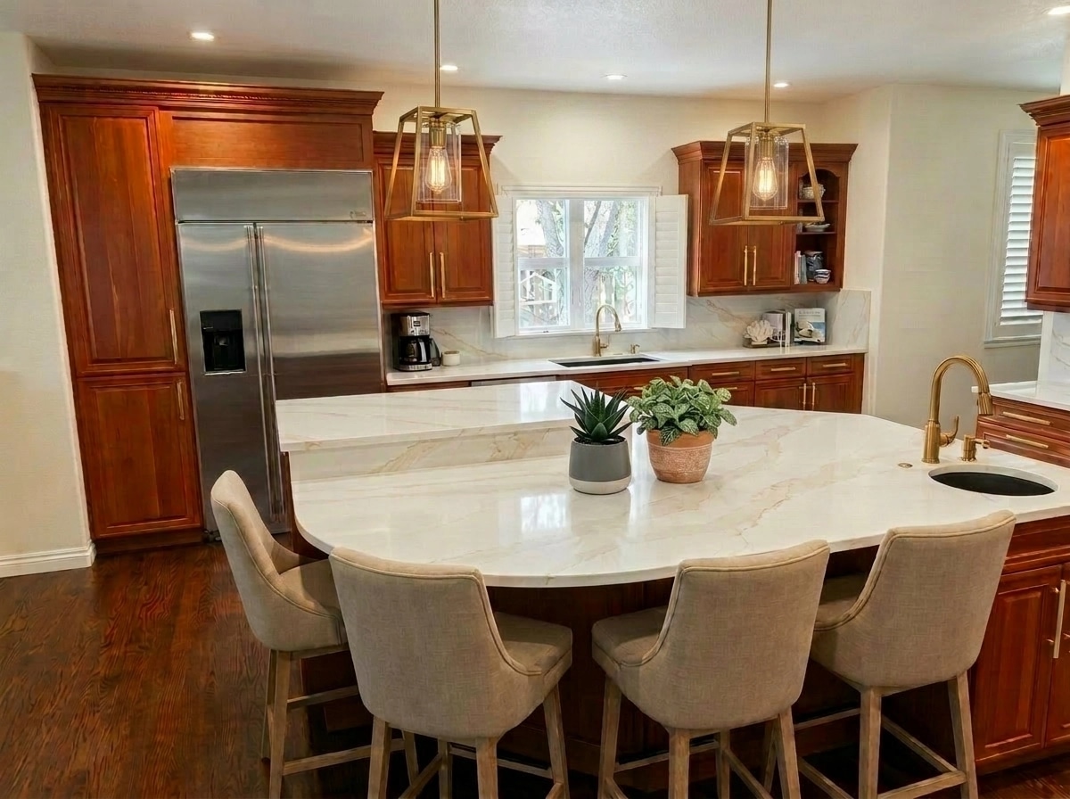 Interior design in Coastal / Hamptons style — Kitchen by GenRoom AI